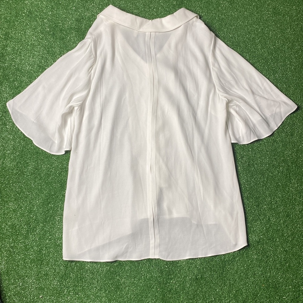 Soft Surroundings White Collared Button Down Shir… - image 2